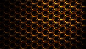 Preview wallpaper hexagons, mesh, dark, shadows