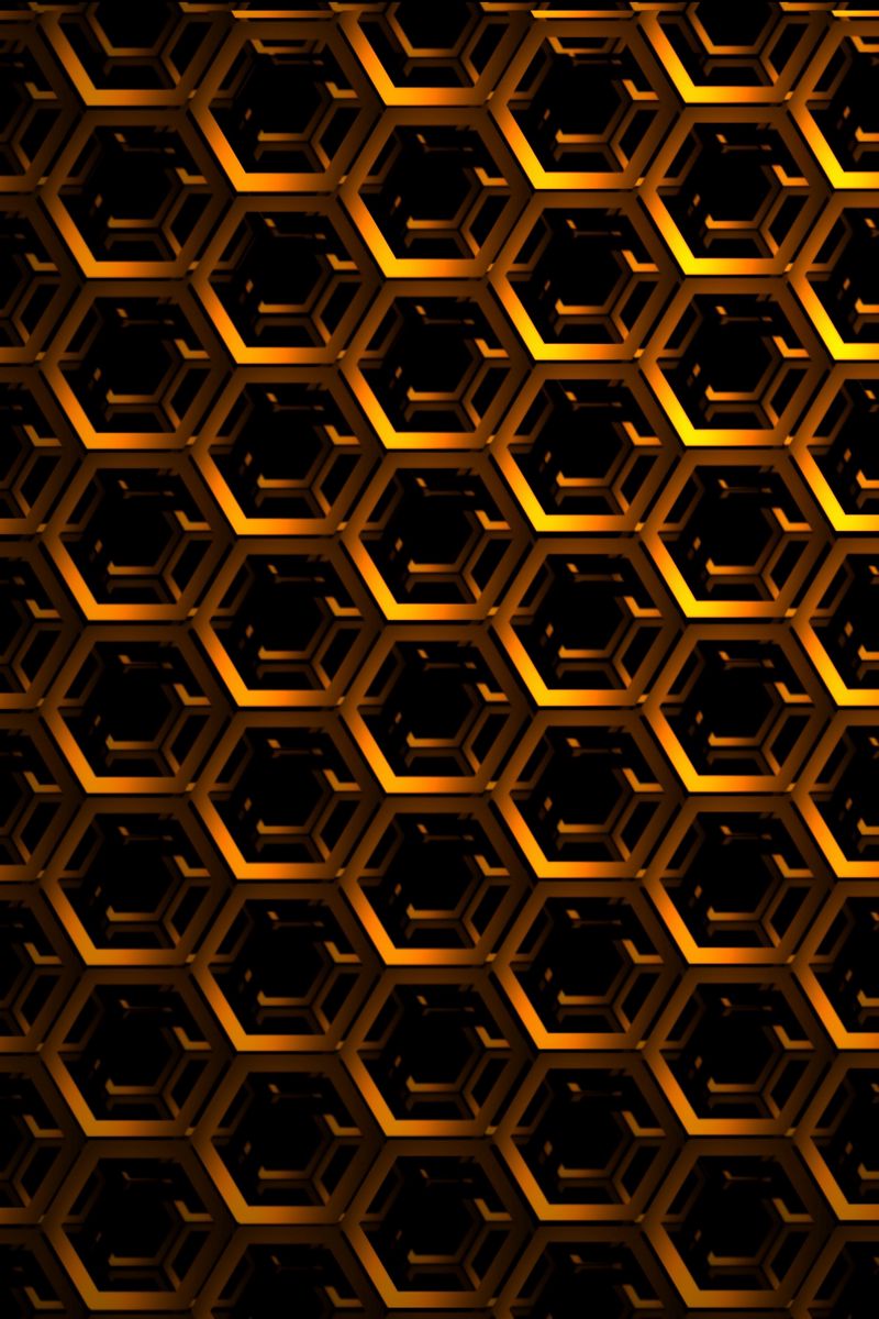 800x1200 Wallpaper hexagons, mesh, dark, shadows
