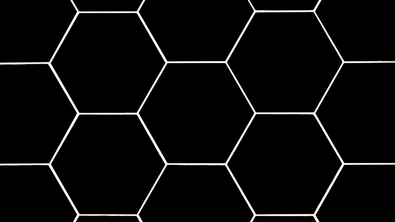 Wallpaper hexagons, mesh, texture, black