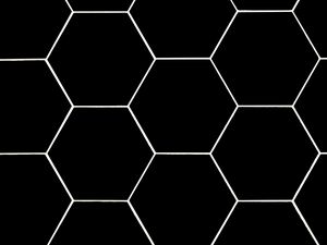 Preview wallpaper hexagons, mesh, texture, black