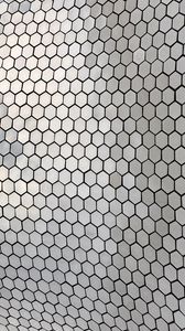Preview wallpaper hexagons, metal, glare, texture