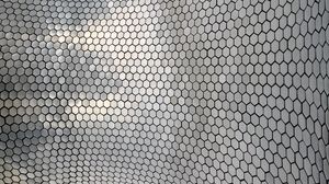 Preview wallpaper hexagons, metal, glare, texture