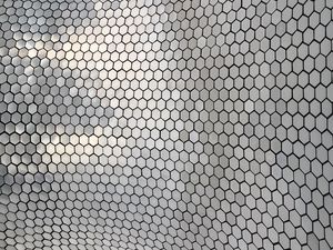 Preview wallpaper hexagons, metal, glare, texture