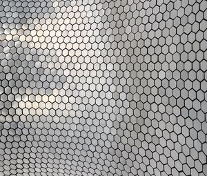 Preview wallpaper hexagons, metal, glare, texture