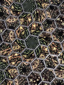 Preview wallpaper hexagons, pattern, abstraction, brown