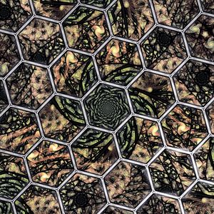 Preview wallpaper hexagons, pattern, abstraction, brown