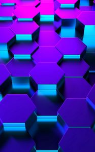 Preview wallpaper hexagons, shape, rendering, highlighting