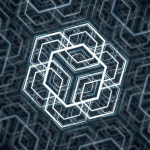 Preview wallpaper hexagons, shapes, fractal, glow, abstraction