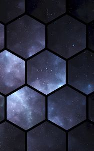 Preview wallpaper hexagons, space, patterns