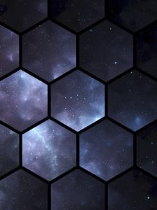 Preview wallpaper hexagons, space, patterns
