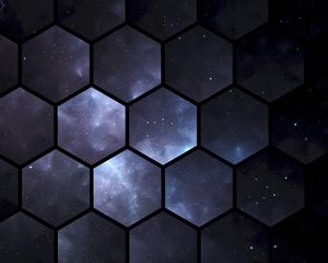 Preview wallpaper hexagons, space, patterns