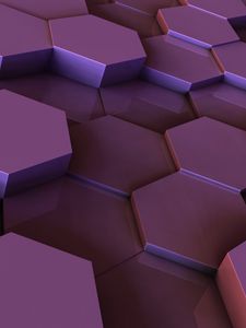 Preview wallpaper hexagons, surface, shape