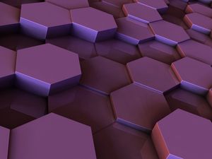 Preview wallpaper hexagons, surface, shape
