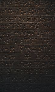 Preview wallpaper hieroglyphs, inscription, wall, texture, dark