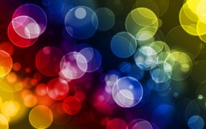 Preview wallpaper highlights, circles, colorful, bright