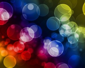 Preview wallpaper highlights, circles, colorful, bright