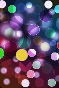 Preview wallpaper highlights, circles, multi-colored, lots