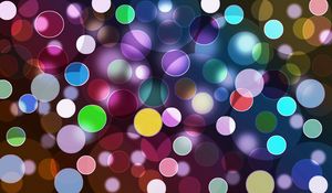 Preview wallpaper highlights, circles, multi-colored, lots