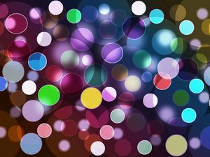 Preview wallpaper highlights, circles, multi-colored, lots