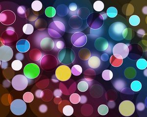 Preview wallpaper highlights, circles, multi-colored, lots