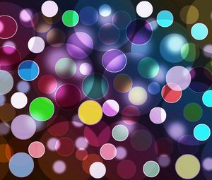 Preview wallpaper highlights, circles, multi-colored, lots