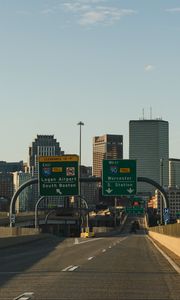 Preview wallpaper highway, city, buildings, skyscrapers