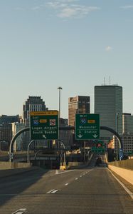 Preview wallpaper highway, city, buildings, skyscrapers