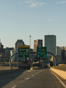 Preview wallpaper highway, city, buildings, skyscrapers