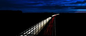 Preview wallpaper highway, night, bridge, road, light