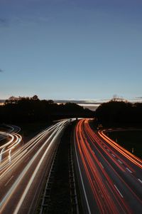 Preview wallpaper highway, road, lights, lines, long exposure