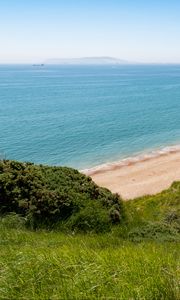 Preview wallpaper hill, beach, sea, landscape