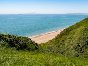 Preview wallpaper hill, beach, sea, landscape