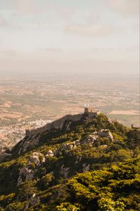 Preview wallpaper hill, fortress, old, height, city, overview