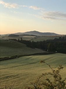 Preview wallpaper hill, grass, arable land, landscape