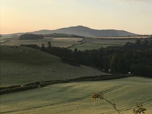 Preview wallpaper hill, grass, arable land, landscape