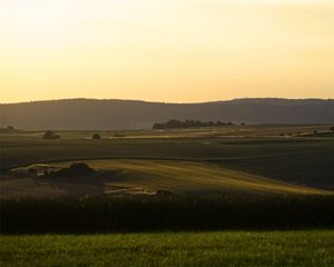 Preview wallpaper hill, grass, field, open space, sky