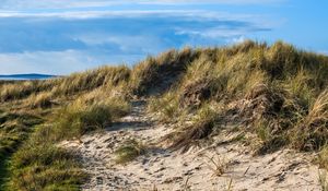 Preview wallpaper hill, grass, sand, nature