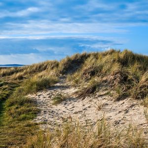 Preview wallpaper hill, grass, sand, nature