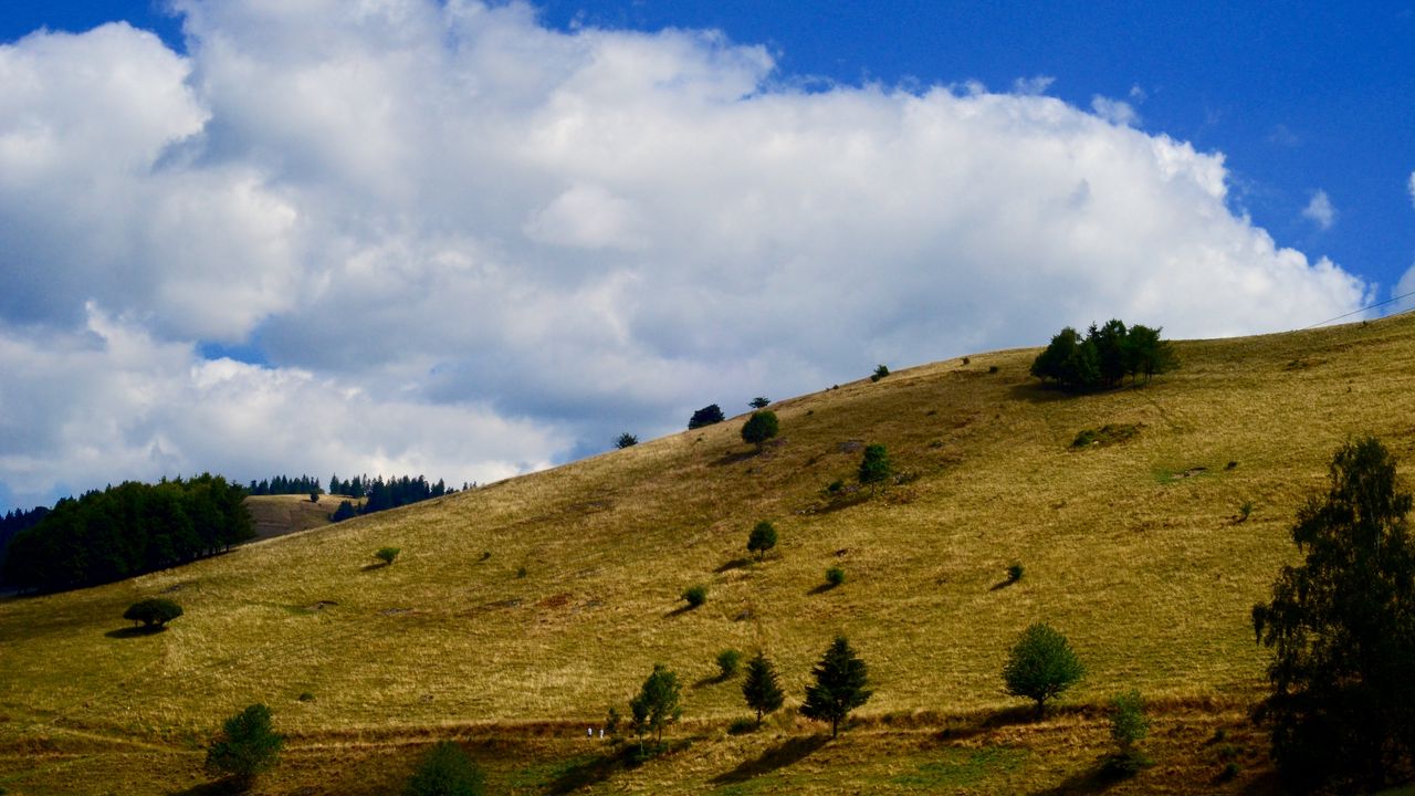 Wallpaper hill, grass, sky
