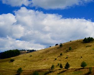 Preview wallpaper hill, grass, sky