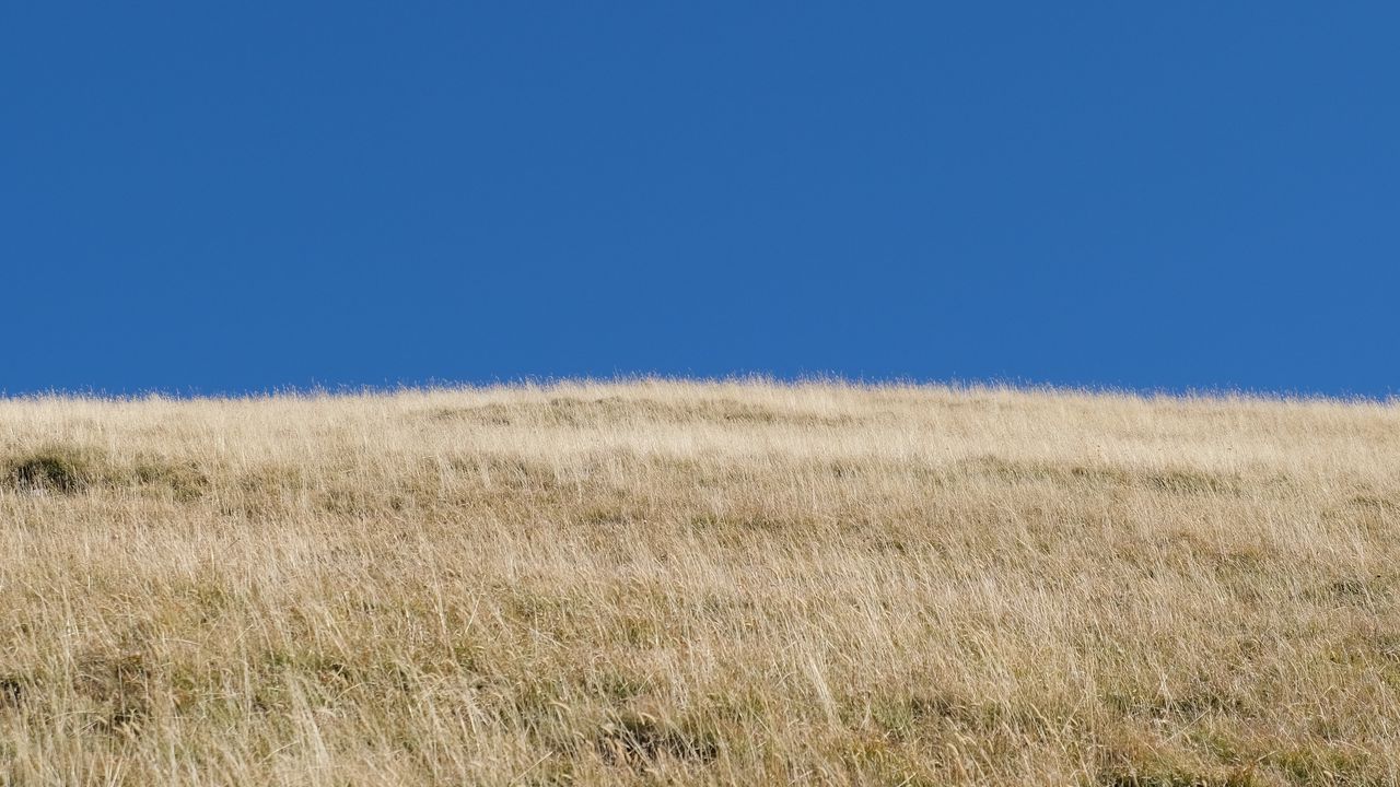Wallpaper hill, grass, sky, landscape, nature