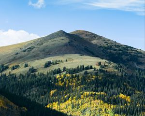 Preview wallpaper hill, hillside, mountain, clouds