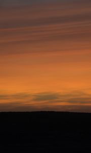 Preview wallpaper hill, horizon, silhouette, evening, sky