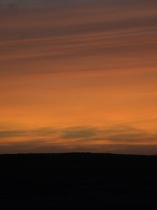 Preview wallpaper hill, horizon, silhouette, evening, sky