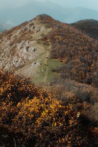 Preview wallpaper hill, mountain, aerial view, peak, landscape