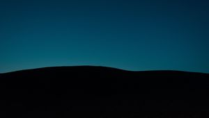 Preview wallpaper hill, night, horizon, dark, minimalism