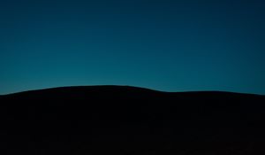 Preview wallpaper hill, night, horizon, dark, minimalism