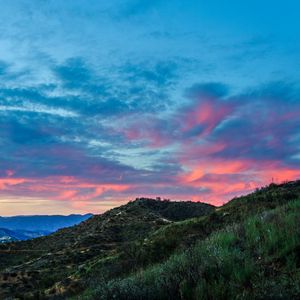 Preview wallpaper hill, peak, grass, sunset, sky