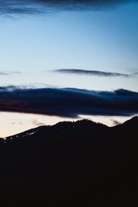 Preview wallpaper hill, silhouette, dusk, sky