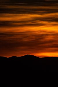 Preview wallpaper hill, silhouette, sunset, sky
